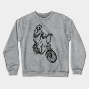 Sloth Riding Bike Crewneck Sweatshirt